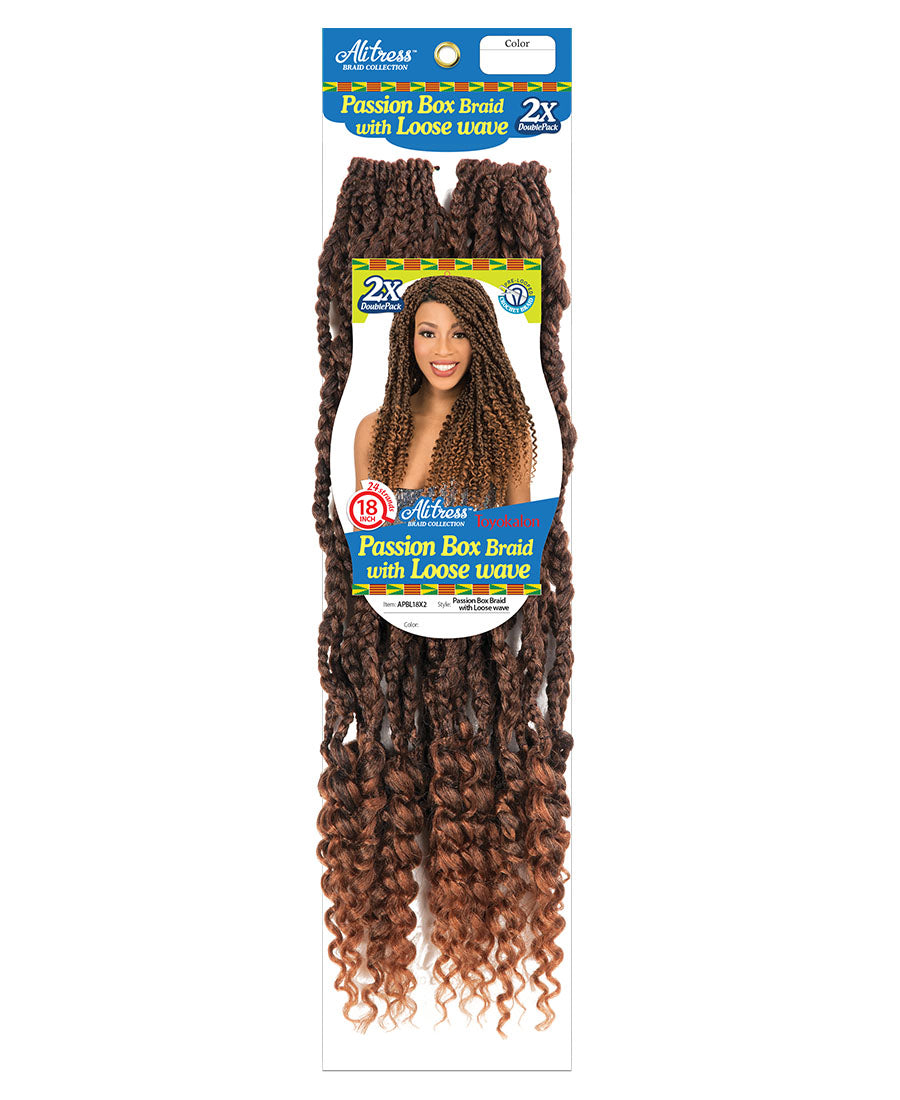 Alitress Passion Box Braid with L. Wave 18 inch 2X (1/50, 24 Strands)