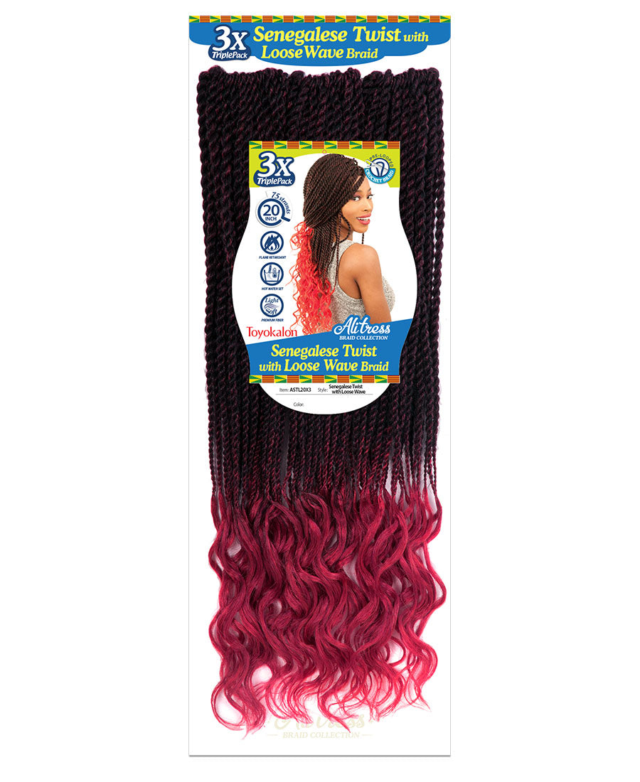 Alitress Senegalese Twist with Loose Wave 20" (1/50, 75 Strands)