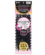 HUMAN HAIR FEATHER CROCHET EXTENSIONS - NEW DEEP 18"