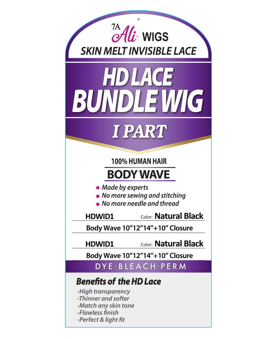 Ali Bundle Wig I part HD Lace- Body Wave