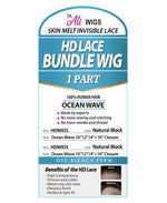 Ali Bundle Wig I part HD Lace- Ocean Wave
