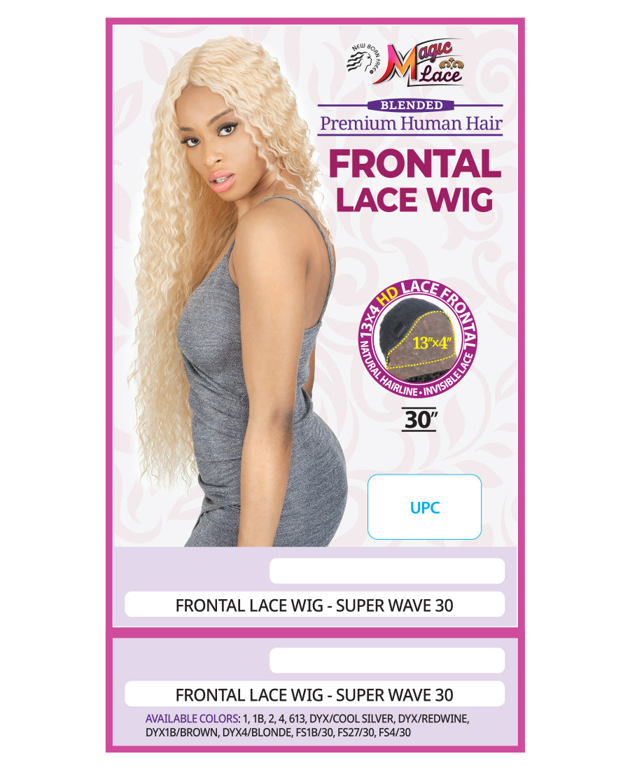 MAGIC LACE FRONTAL HUMAN HAIR WIG - SUPER WAVE 30"