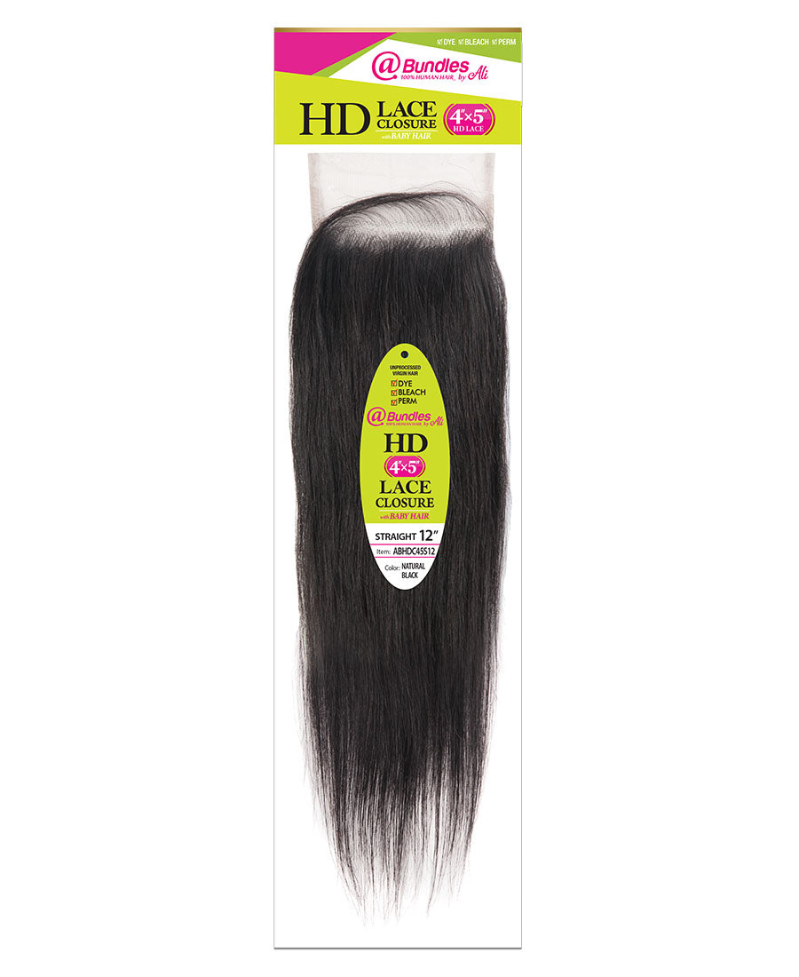 @ 7A Brazilian Bundle 4x5 HD Lace Closure - Straight