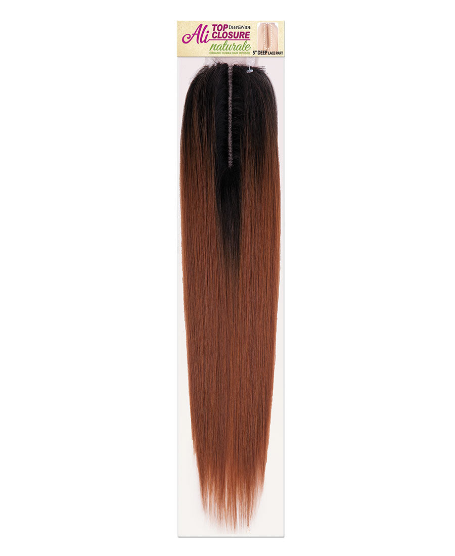 Ali Naturale Yaki Straight Part Top Closure 18"