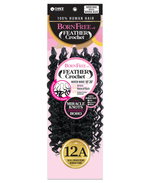 HUMAN HAIR FEATHER CROCHET EXTENSIONS - WATER WAVE 18"