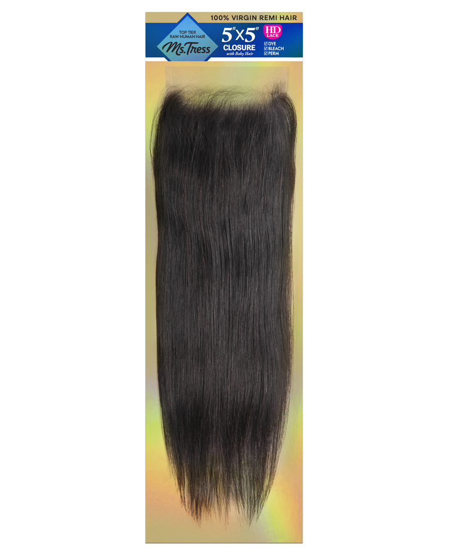MS.TRESS REMI BUNDLE HD 5X5 LACE CLOSURE-STRAIGHT